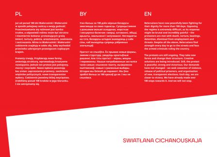 graphics. curatorial text for the exhibition Belarus. Road to freedom